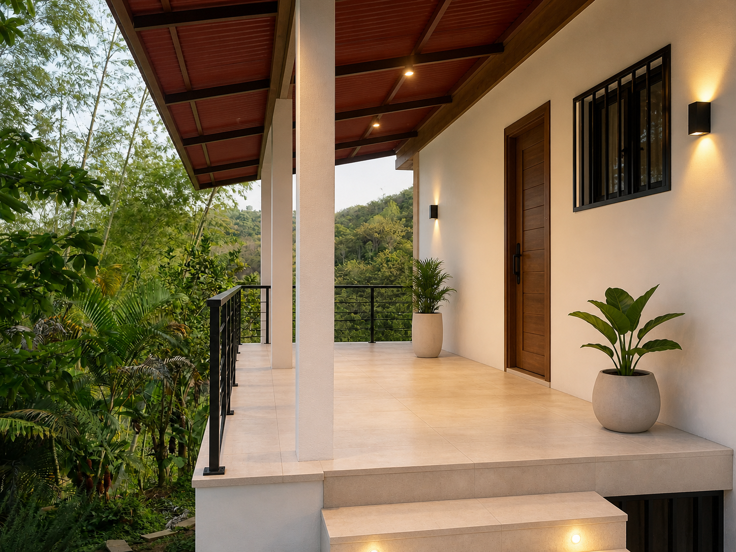 Balcón de la Cabaña 2 en Finca La Sirena